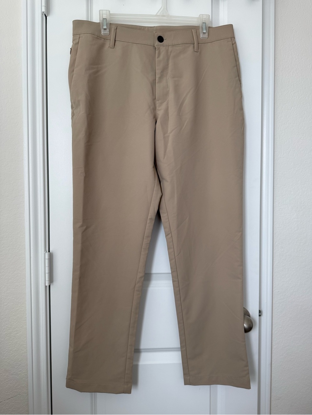 Banana Republic Light Tan Khaki Slim Straight Chino Casual Office Wear 34x30